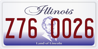 IL license plate Z760026