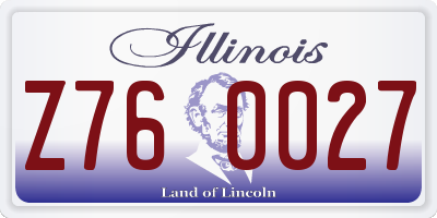 IL license plate Z760027