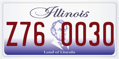 IL license plate Z760030
