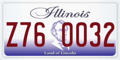 IL license plate Z760032