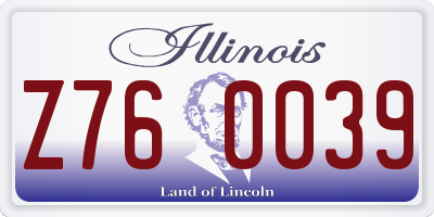 IL license plate Z760039