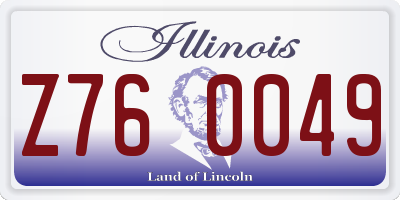 IL license plate Z760049