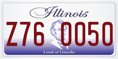 IL license plate Z760050