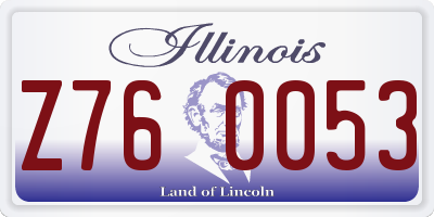 IL license plate Z760053