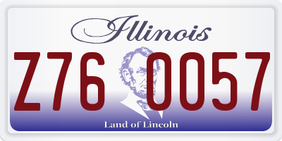 IL license plate Z760057