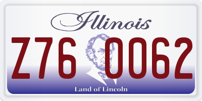 IL license plate Z760062