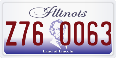 IL license plate Z760063