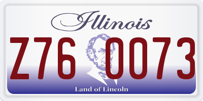 IL license plate Z760073