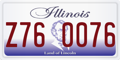 IL license plate Z760076