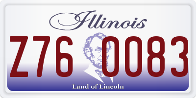 IL license plate Z760083
