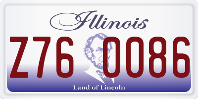 IL license plate Z760086