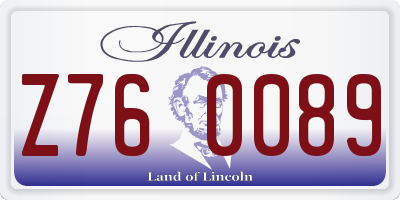 IL license plate Z760089