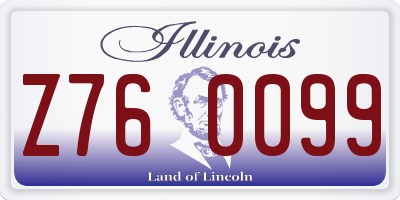 IL license plate Z760099