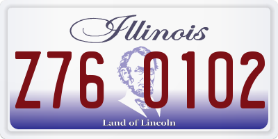 IL license plate Z760102