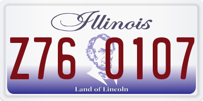 IL license plate Z760107