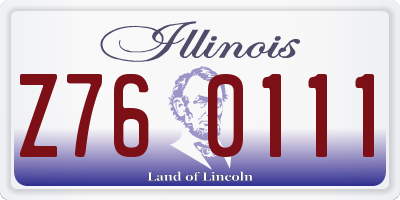 IL license plate Z760111