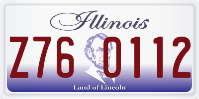 IL license plate Z760112
