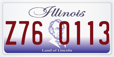 IL license plate Z760113