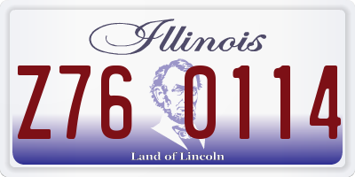 IL license plate Z760114