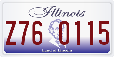 IL license plate Z760115