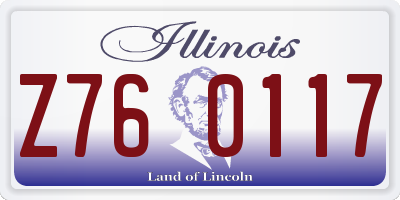 IL license plate Z760117