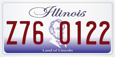 IL license plate Z760122