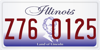 IL license plate Z760125