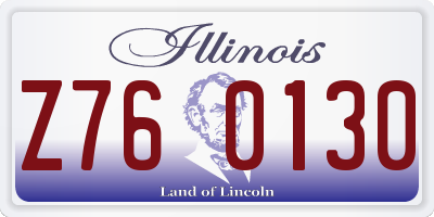 IL license plate Z760130