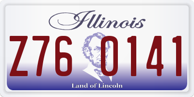 IL license plate Z760141