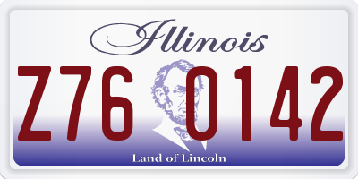 IL license plate Z760142