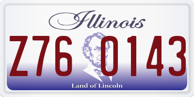 IL license plate Z760143