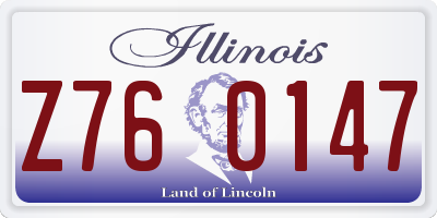 IL license plate Z760147