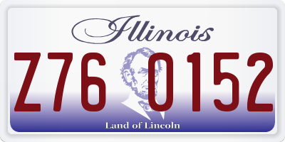 IL license plate Z760152