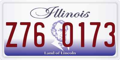 IL license plate Z760173