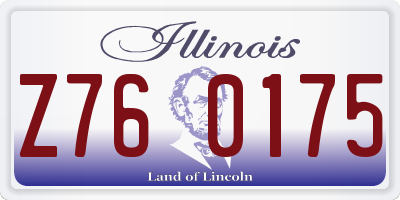 IL license plate Z760175