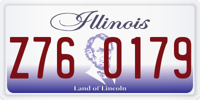 IL license plate Z760179