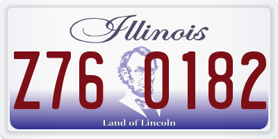 IL license plate Z760182