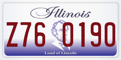 IL license plate Z760190