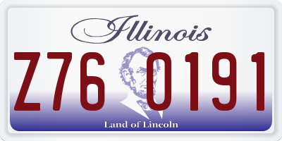 IL license plate Z760191