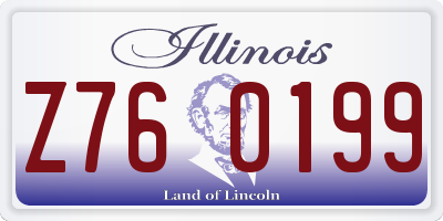 IL license plate Z760199