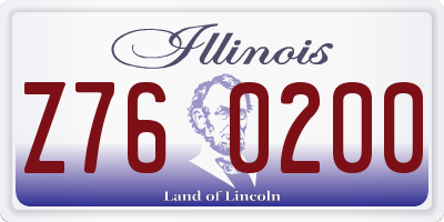 IL license plate Z760200