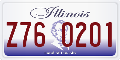 IL license plate Z760201