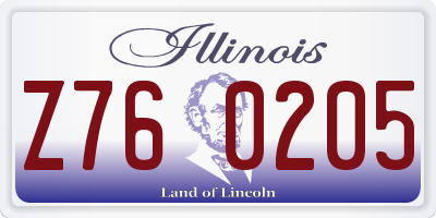 IL license plate Z760205