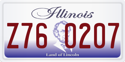 IL license plate Z760207