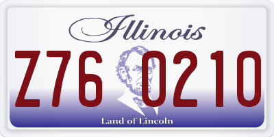 IL license plate Z760210