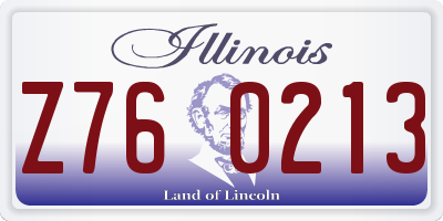 IL license plate Z760213