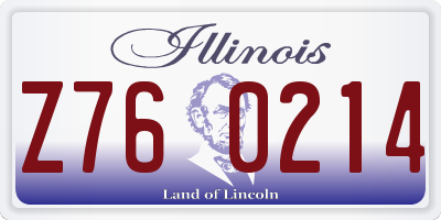 IL license plate Z760214