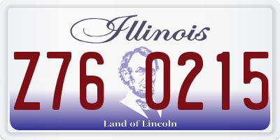 IL license plate Z760215