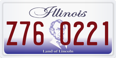 IL license plate Z760221