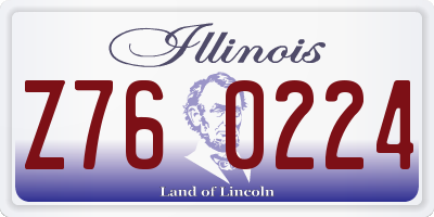 IL license plate Z760224